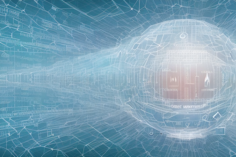 A digital landscape symbolizing the internet