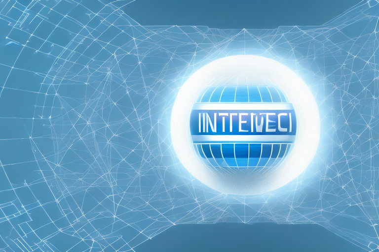 A digital landscape showcasing various elements that symbolize internet agencies
