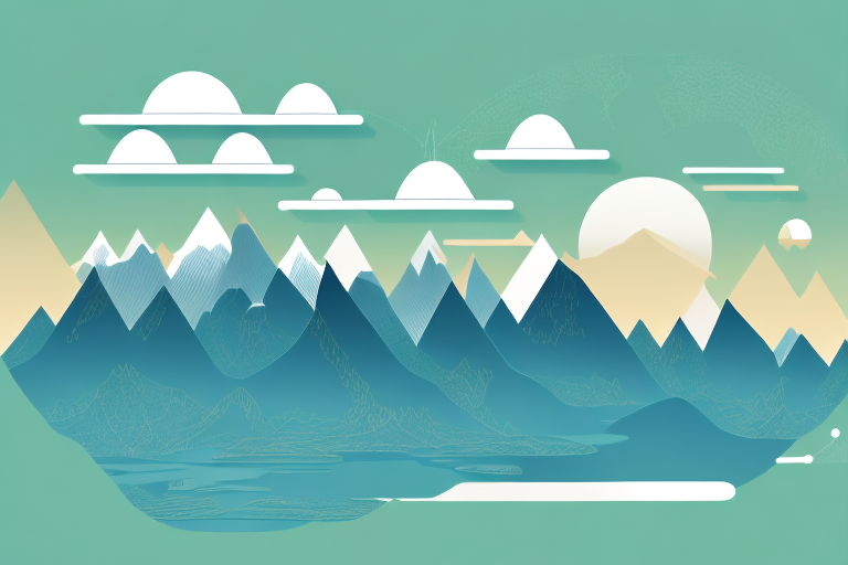 A digital landscape featuring various abstract symbols representing internet agencies