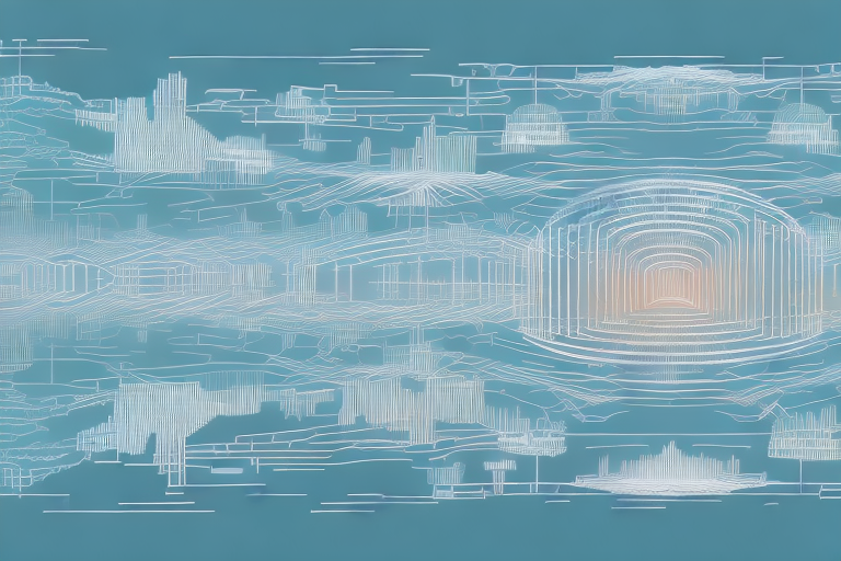 A digital landscape symbolizing the internet