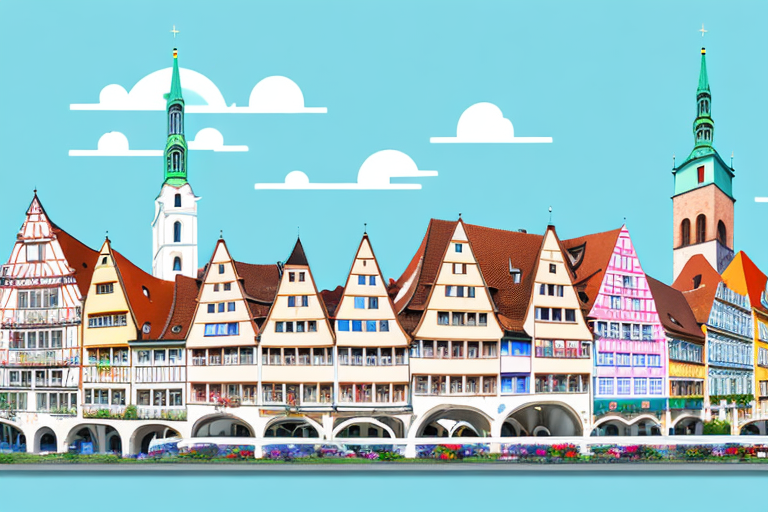 A vibrant cityscape of straubing