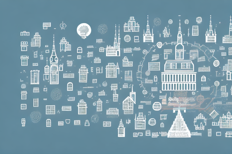 A digital landscape representing the internet
