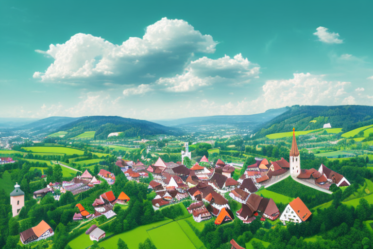A picturesque view of staufen im breisgau