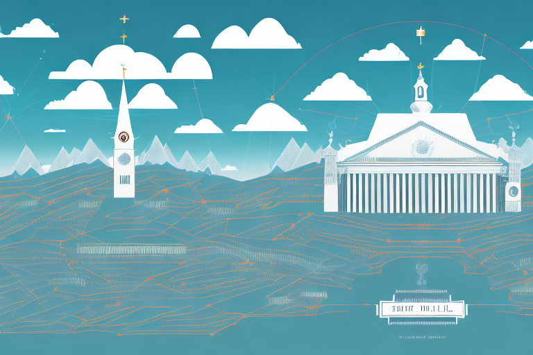 A digital landscape representing the internet