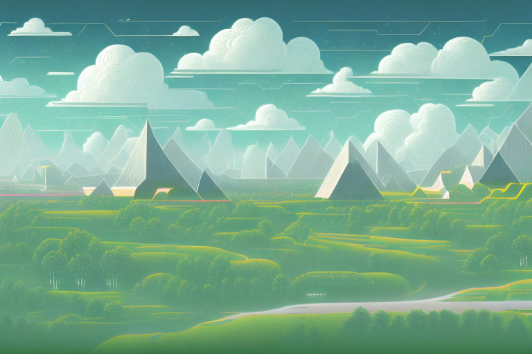 A digital landscape symbolizing the internet