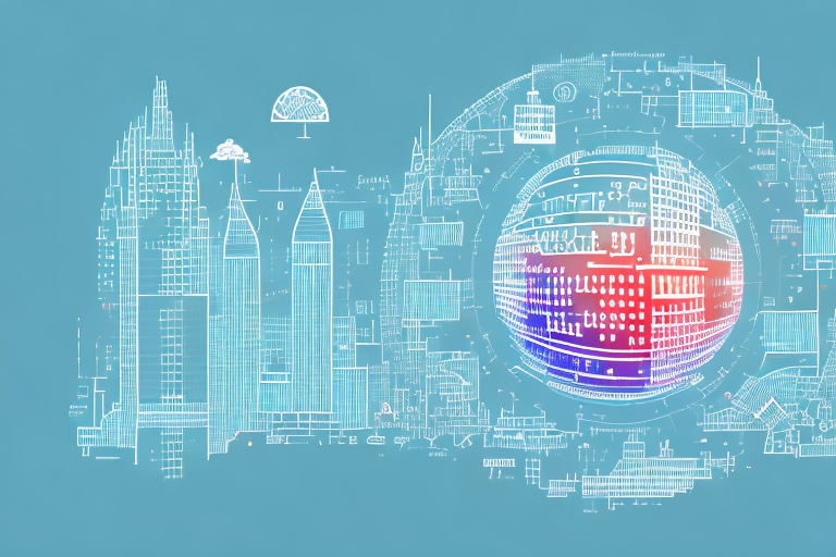 A vibrant digital cityscape representing stockstadt am main