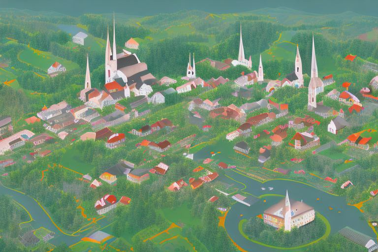 A digital landscape representing the internet