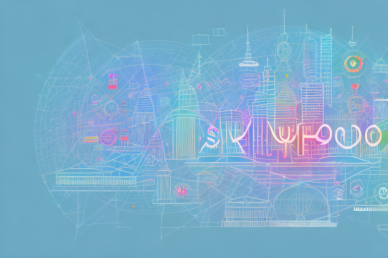 A vibrant digital cityscape representing strukdorf