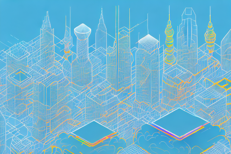 A vibrant digital cityscape representing stadtroda