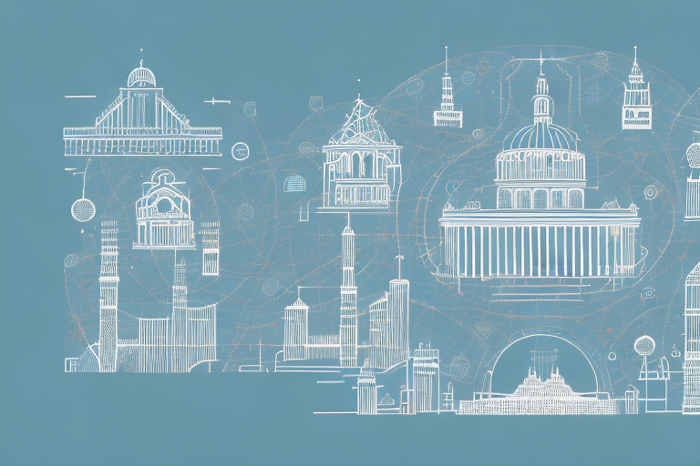 A digital landscape representing the internet