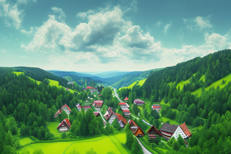 A picturesque landscape of schönau im schwarzwald