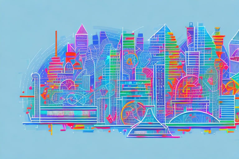 A vibrant and modern cityscape representing siegburg