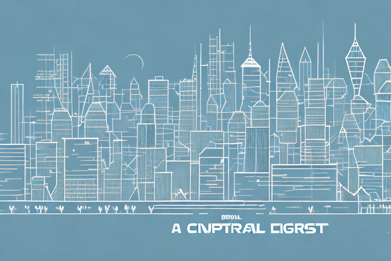 A bustling digital cityscape