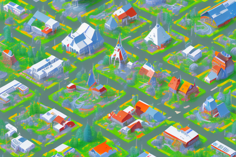 A digital landscape symbolizing the internet