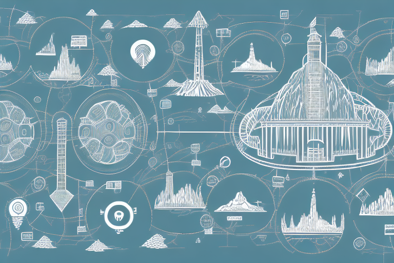 A digital landscape representing the internet