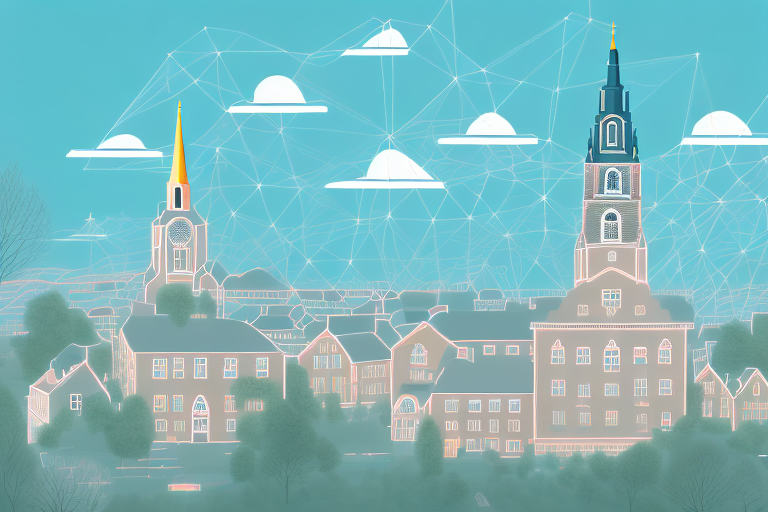 A digital landscape symbolizing the internet