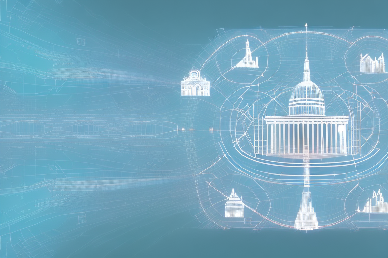 A digital landscape representing the internet