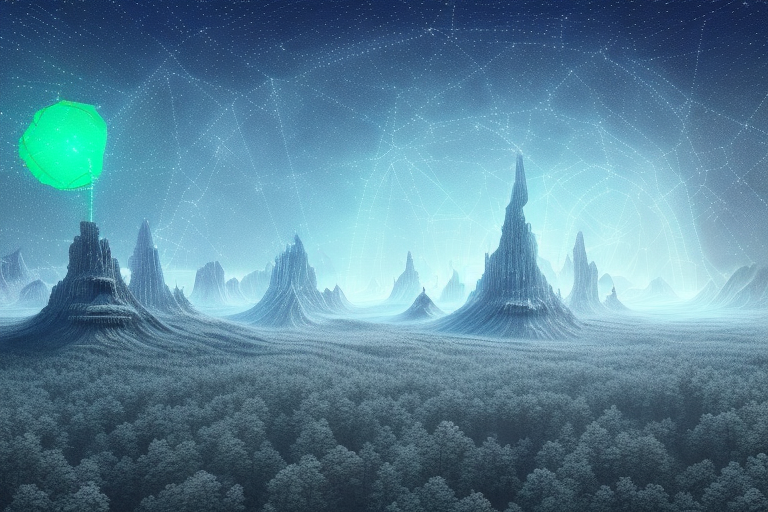 A digital landscape representing the internet