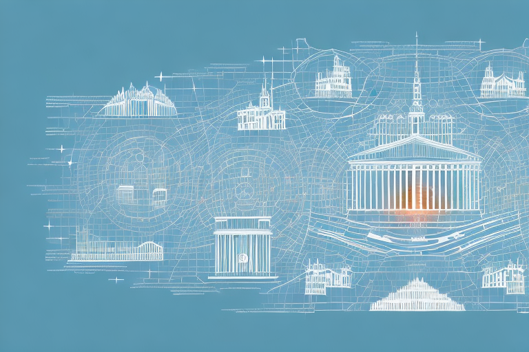 A dynamic digital landscape representing the internet