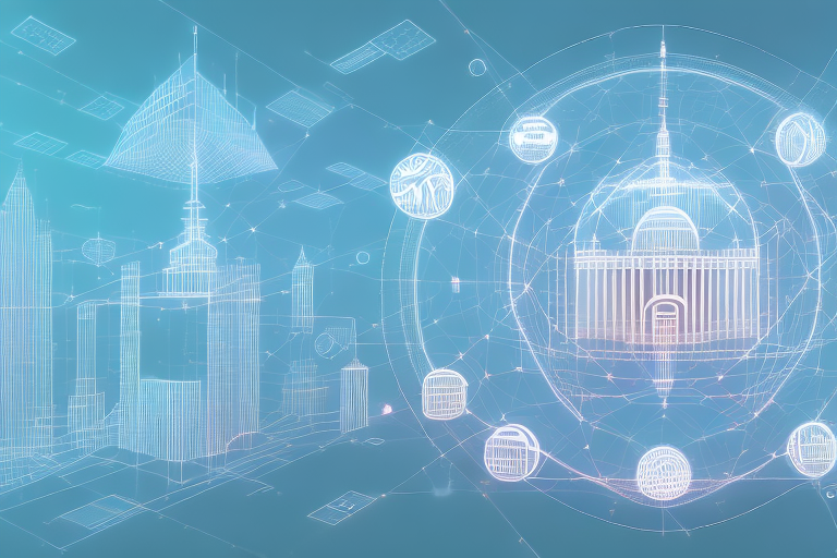 A digital landscape representing the internet