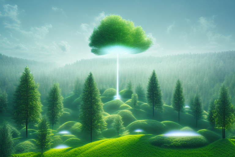 A picturesque taunus landscape with digital elements