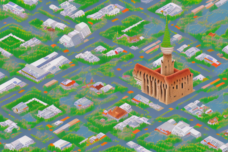 A digital landscape representing the internet