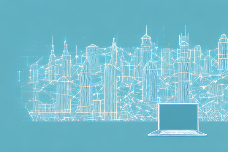 A vibrant digital cityscape