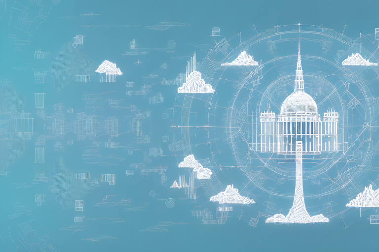 A digital landscape representing the internet