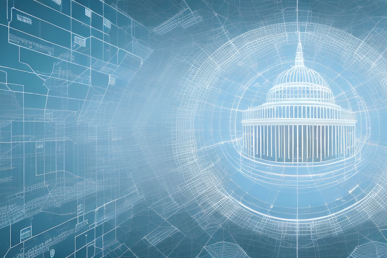 A digital landscape representing the internet