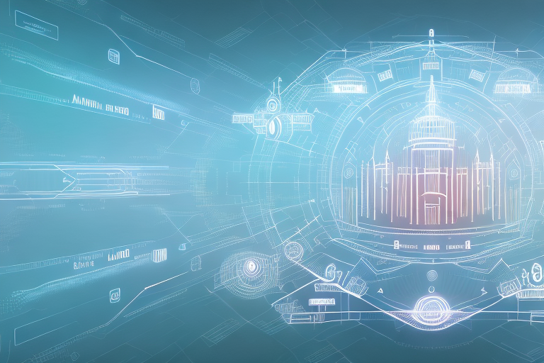 A digital landscape representing the internet