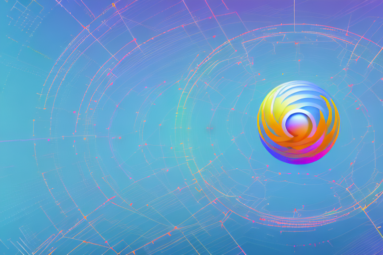 A vibrant digital landscape representing the internet