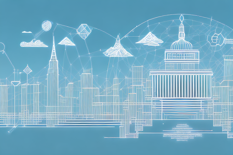 A digital landscape representing the internet