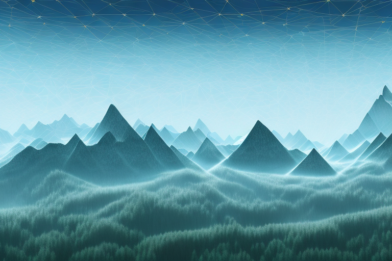 A digital landscape representing the internet