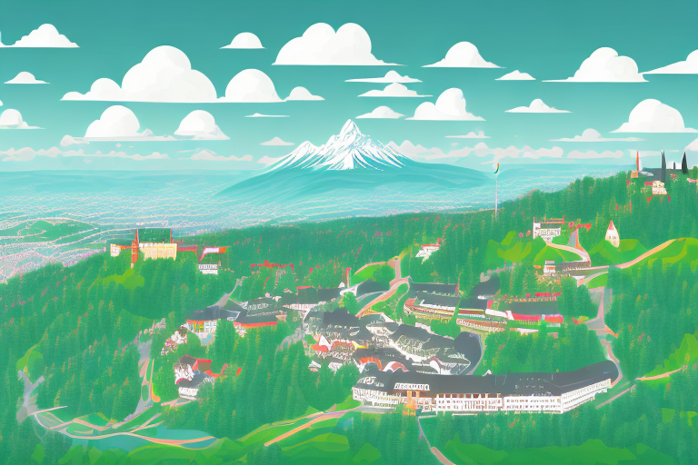 A digital landscape representing the internet