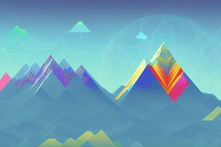 A vibrant digital landscape representing the internet
