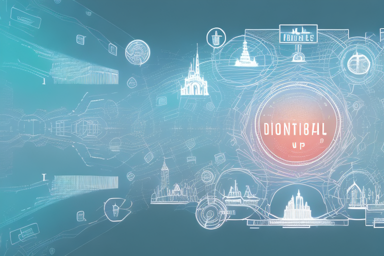 A digital landscape symbolizing the internet