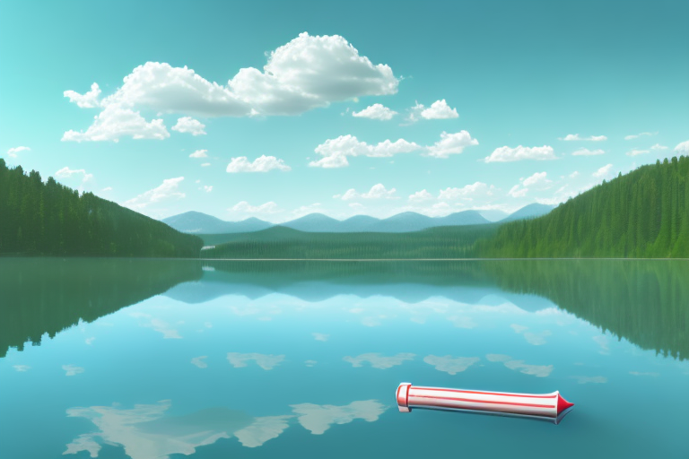 A serene lake (steinberg am see) with a digital aesthetic