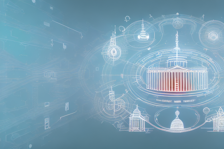 A digital landscape representing the internet