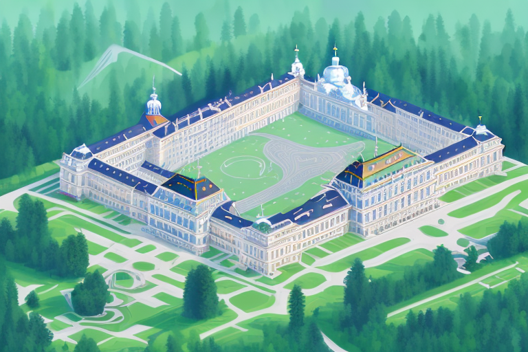 The schönbrunn palace in steigerwald forest
