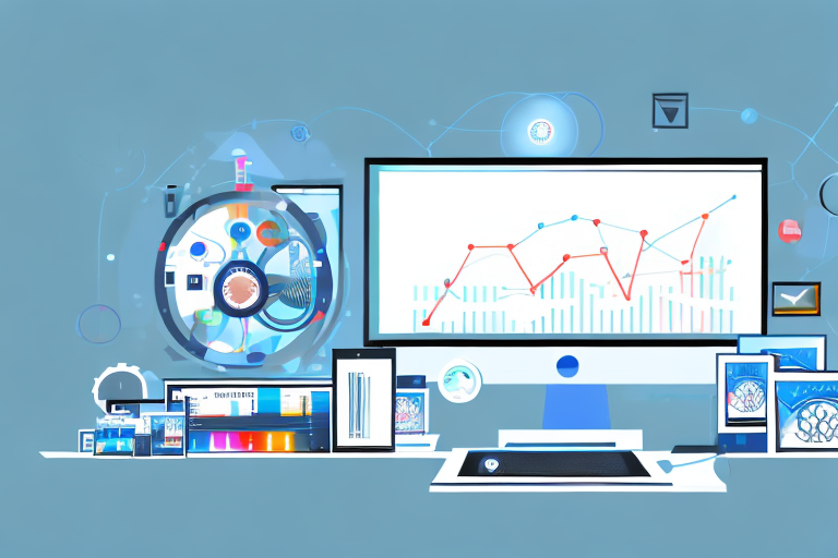 A modern office with computers