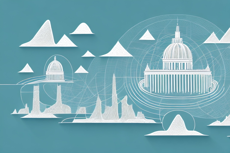 A digital landscape representing the internet