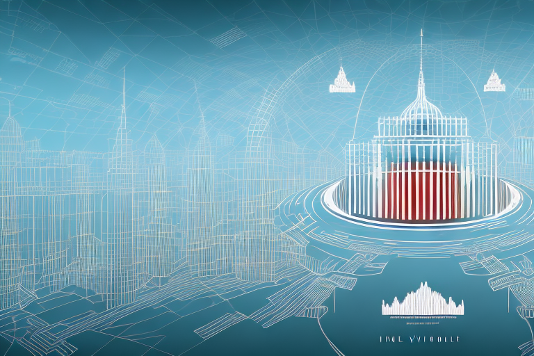 A digital landscape representing the internet