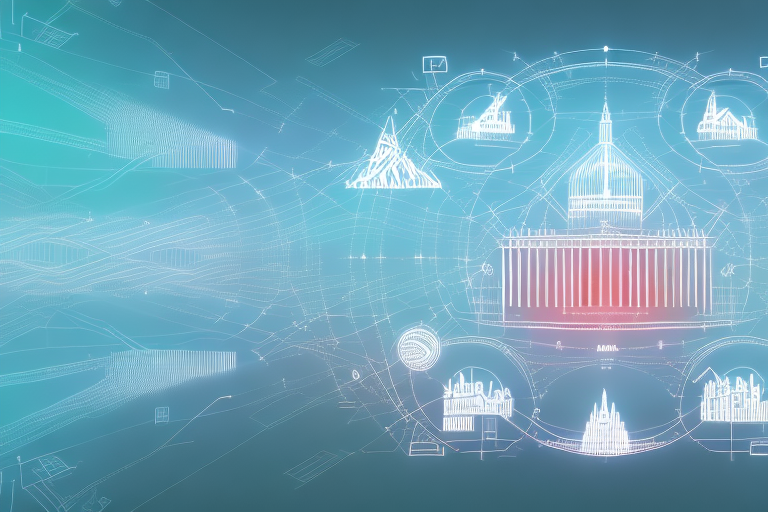 A digital landscape symbolizing the internet