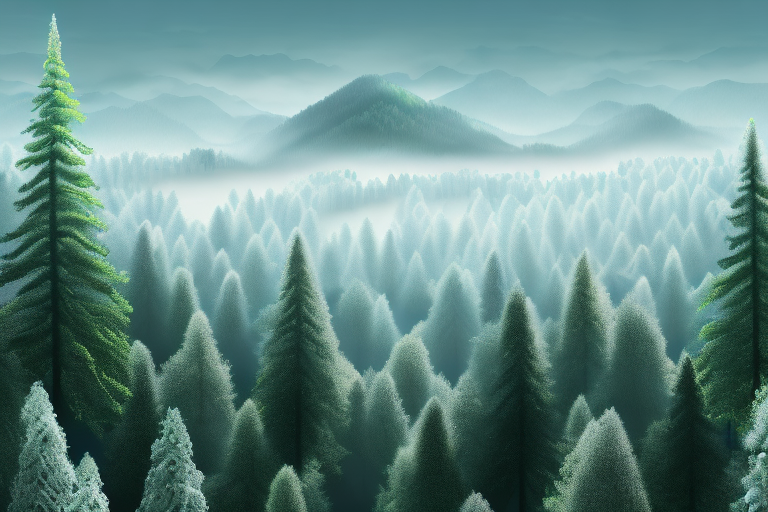 A picturesque schwarzwald (black forest) landscape with digital elements like a mouse cursor