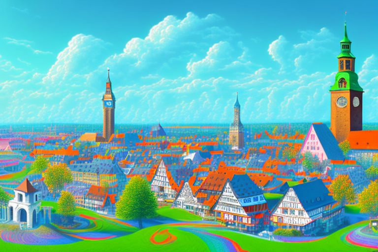 A vibrant digital landscape representing the internet