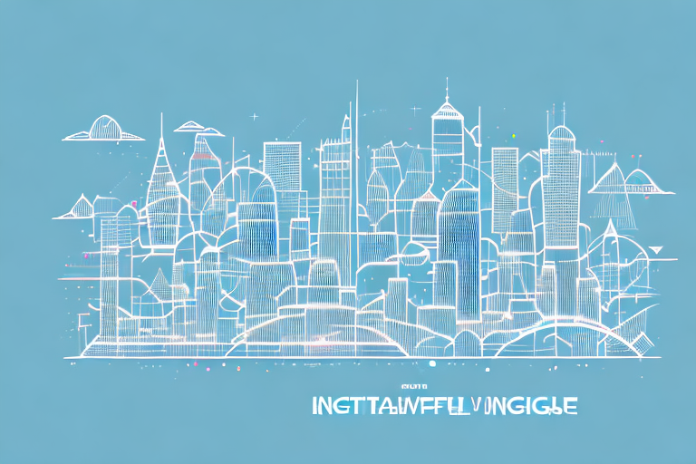 A vibrant digital cityscape