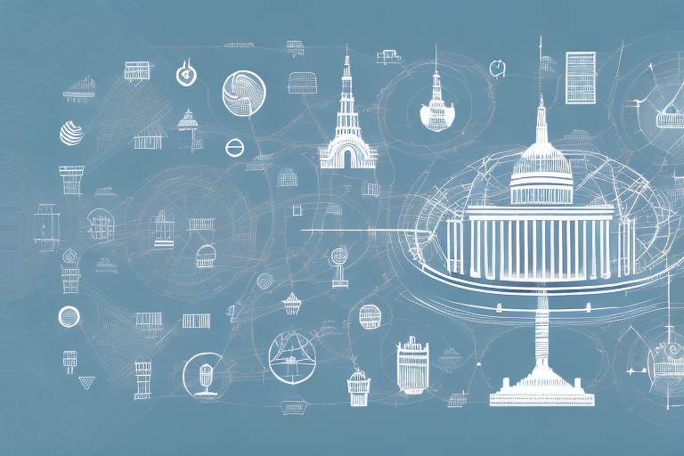 A digital landscape representing the internet