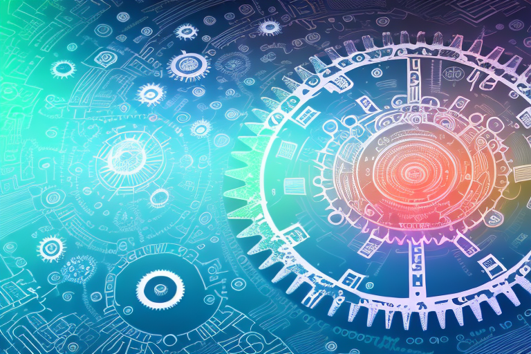 A vibrant digital landscape symbolizing the internet