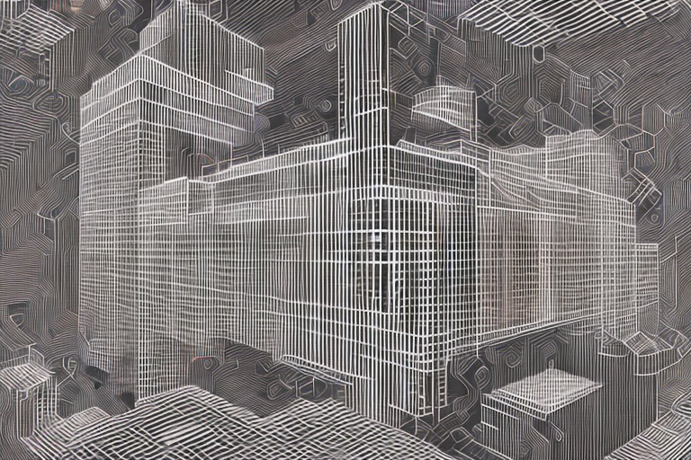 A digital landscape representing the internet