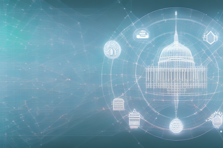 A digital landscape representing the internet